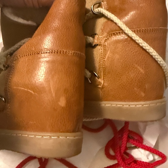 Isabel Marant Nowles Suede Leather Snow Boots Wedge Heel Tan 36 - Picture 5 of 9
